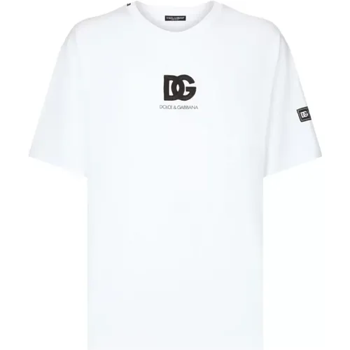 Logo Print T-Shirt , Herren, Größe: L - Dolce & Gabbana - Modalova