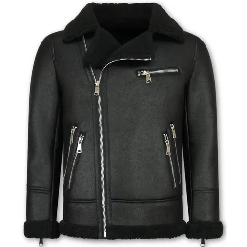 Lammy Coat Men Jacket - Fake Fur Jacket - Qq510 , male, Sizes: S, XS, M - Enos - Modalova