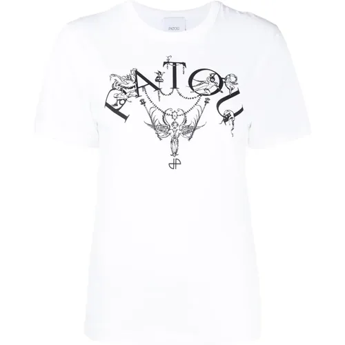Logo Print Cotton T-Shirt , female, Sizes: XL - Patou - Modalova