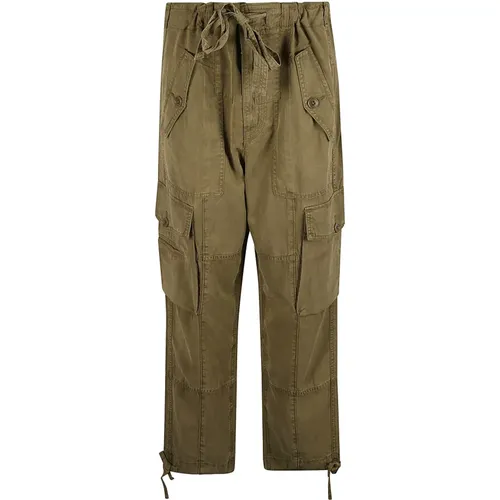 New Olive Drawstring Trousers , female, Sizes: XS - Ralph Lauren - Modalova