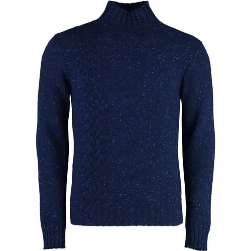 Heather Cashmere Turtleneck Sweater , Herren, Größe: M - Malo - Modalova