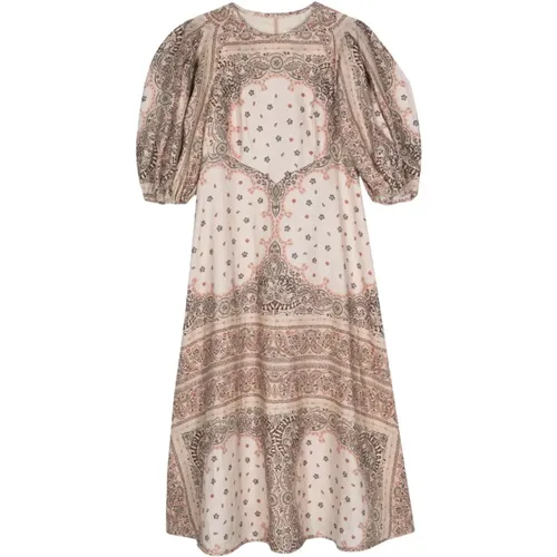Paisley Print Linen Day Dress , female, Sizes: M - Zimmermann - Modalova