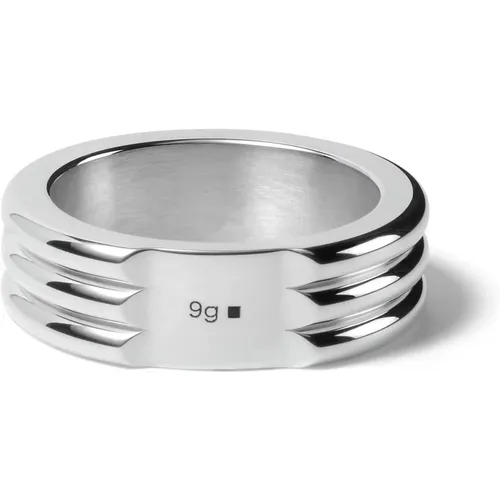 Gerippter Ring aus Edlen Materialien , unisex, Größe: 58 MM - Le Gramme - Modalova