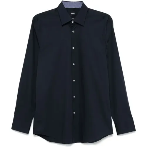 Oxford Poplin Shirt Classic Collar , male, Sizes: L, 3XL - Hugo Boss - Modalova