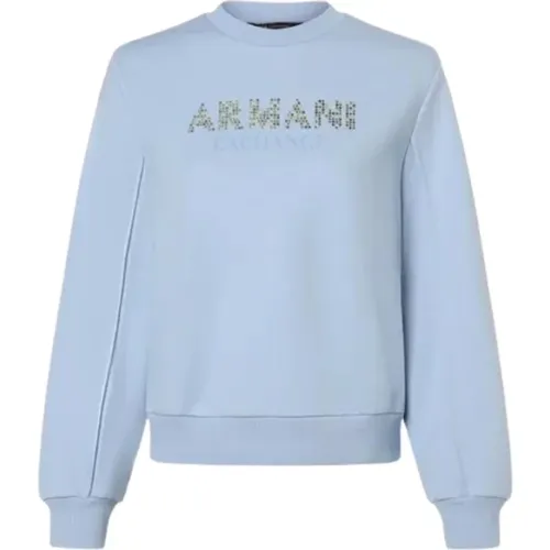 Basic Sweatshirt , Damen, Größe: M - Armani Exchange - Modalova
