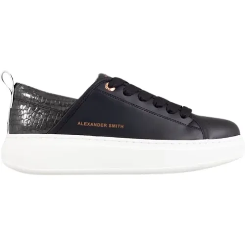 Eco Wembley Schwarze Sneakers , Damen, Größe: 36 EU - Alexander Smith - Modalova