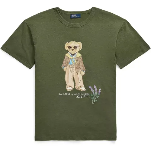 Bear T-Shirt by Ralph Lauren , female, Sizes: L - Polo Ralph Lauren - Modalova