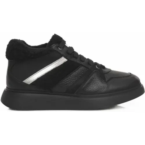 Schwarze Leder Plateau Sneakers Frauen Logo , Damen, Größe: 39 EU - Cerruti 1881 - Modalova