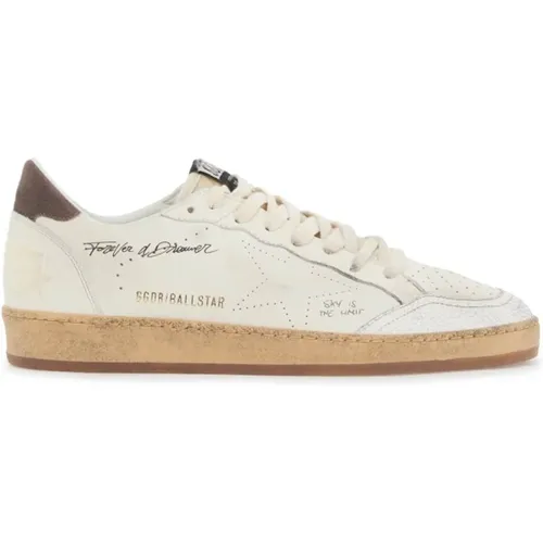 Leather Ball Star Sneakers , male, Sizes: 8 UK, 6 UK - Golden Goose - Modalova