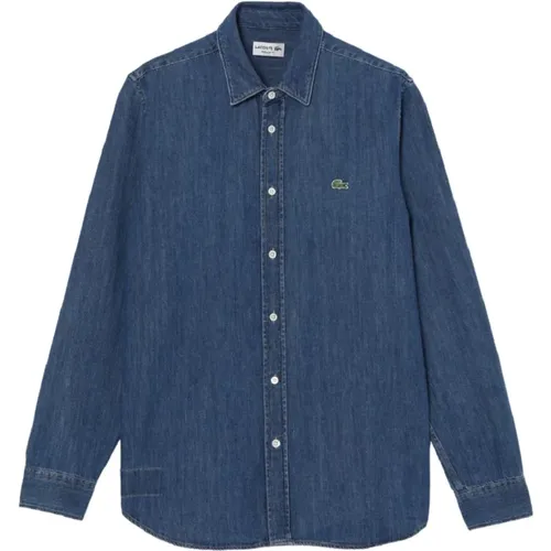 Denim Shirt Iconic Look , male, Sizes: M, S, XL, 2XS, L, 3XL - Lacoste - Modalova