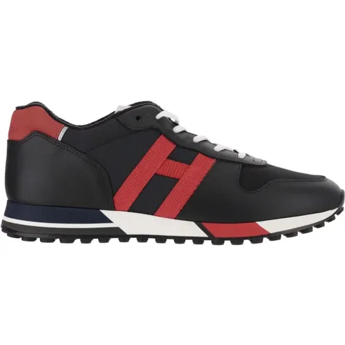 Herren-Wildleder-Sneaker mit Grosgrain- und technischen Stoffdetails , Herren, Größe: 41 EU - Hogan - Modalova