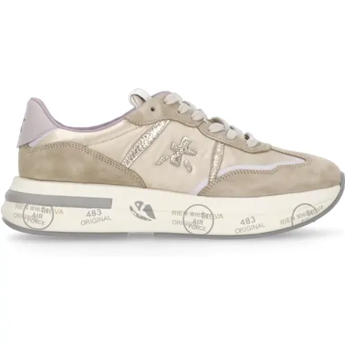 White Sneakers Round Toe Lace-Up , female, Sizes: 4 UK, 6 UK, 3 UK, 7 UK - Premiata - Modalova