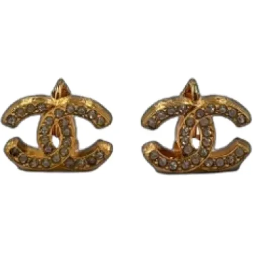 Pre-owned Gold Metal CC Earrings , female, Sizes: ONE SIZE - Chanel Vintage - Modalova