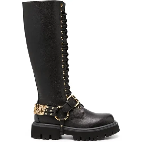 Womens Boots with 4cm Heel , female, Sizes: 5 UK, 7 UK - Moschino - Modalova