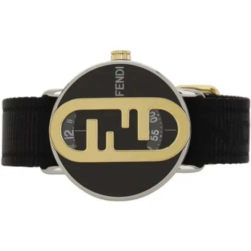 Resin Brass Watch with FF Logo , male, Sizes: ONE SIZE - Fendi - Modalova