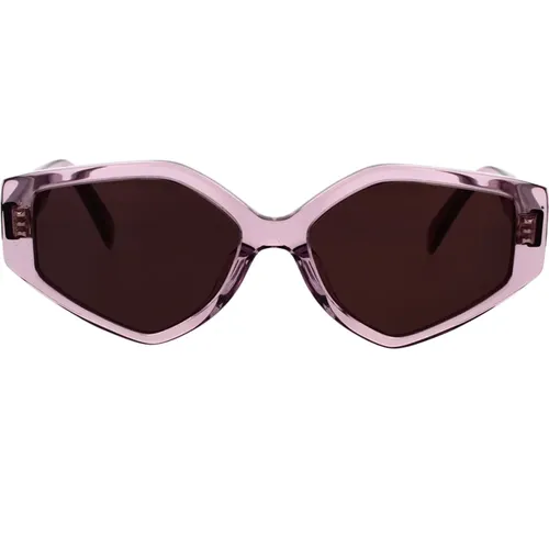 Transparent Sunglasses with Irregular Shape , unisex, Sizes: 57 MM - Celine - Modalova