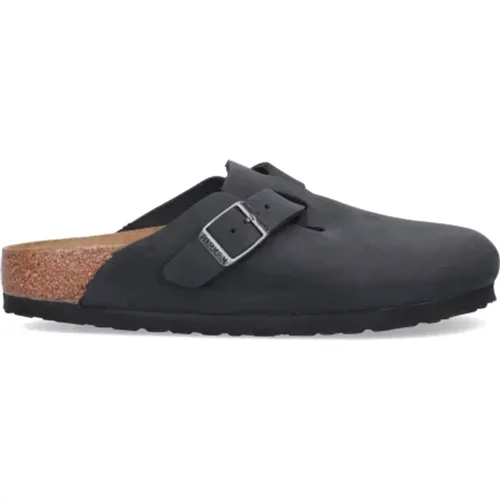 Schwarze flache Schuhe , Damen, Größe: 38 EU - Birkenstock - Modalova
