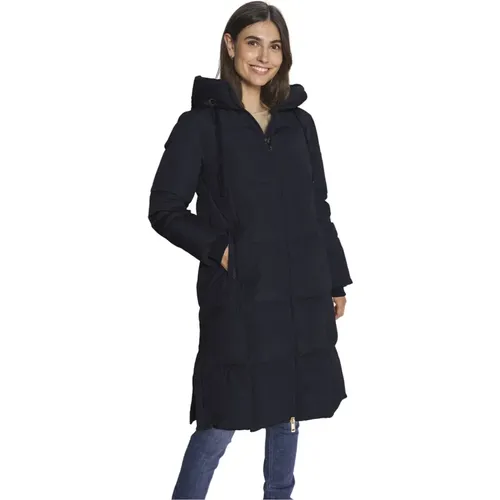 Warm Long Down Coat with Hood , female, Sizes: XS, L, S, 2XL, XL, M - MOS MOSH - Modalova