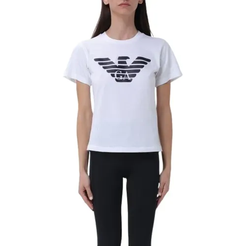 Weiße T-Shirts und Polos , Damen, Größe: S - Emporio Armani - Modalova