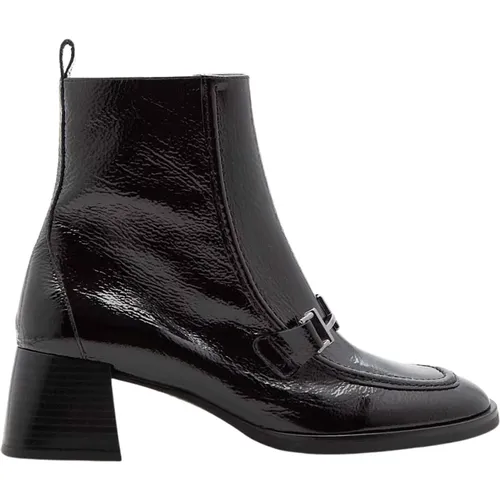 Schwarzer Mokassin-Stil Stiefelette , Damen, Größe: 39 EU - Hispanitas - Modalova