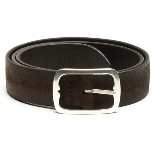 Dark Leather Hunting Double Belt , male, Sizes: 100 CM, 90 CM, 105 CM - Orciani - Modalova