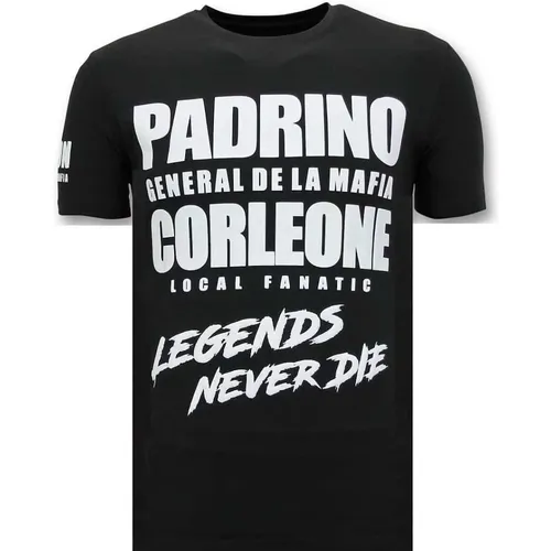Cooles T-Shirt Männer - Padrino Corleone , Herren, Größe: M - Local Fanatic - Modalova