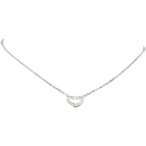 Pre-owned White Gold necklaces , female, Sizes: ONE SIZE - Cartier Vintage - Modalova