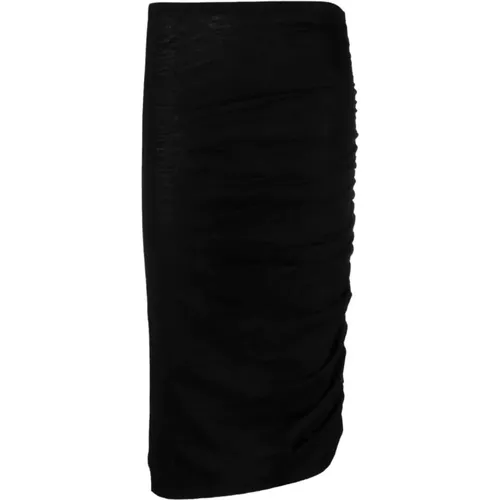 Ruched Merino Wool Skirt , female, Sizes: XS - Isabel marant - Modalova