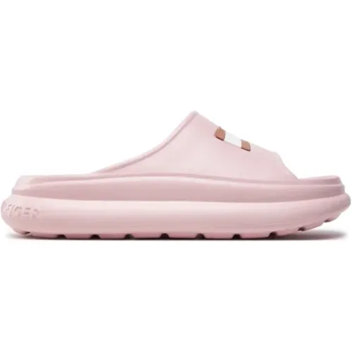 Rose Logo Mule PVC Slip-On , Damen, Größe: 34 EU - Tommy Hilfiger - Modalova