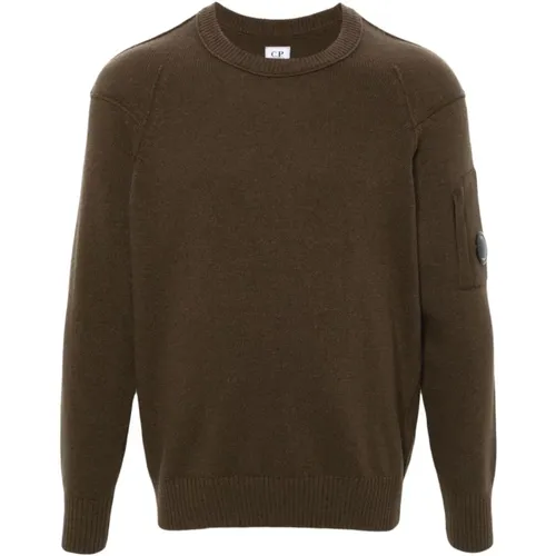 Luxuriöses Crew Neck Strickwaren , Herren, Größe: M - C.P. Company - Modalova