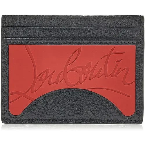 Leather Wallet with Logo Detail , female, Sizes: ONE SIZE - Christian Louboutin - Modalova