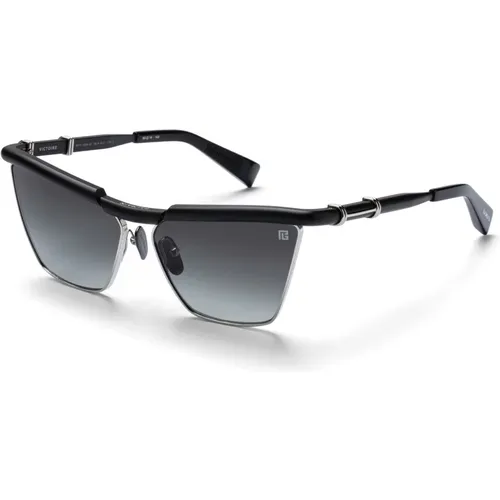 Victoire Cat-Eye Sonnenbrille Schwarz/Silber - Balmain - Modalova