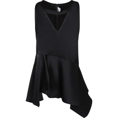 V-Ausschnitt-Top mit asymmetrischer Naht , Damen, Größe: 2XS - JW Anderson - Modalova