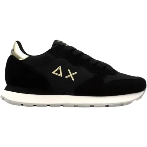 Schwarze Sneakers Ally Gold Silber , Damen, Größe: 39 EU - Sun68 - Modalova