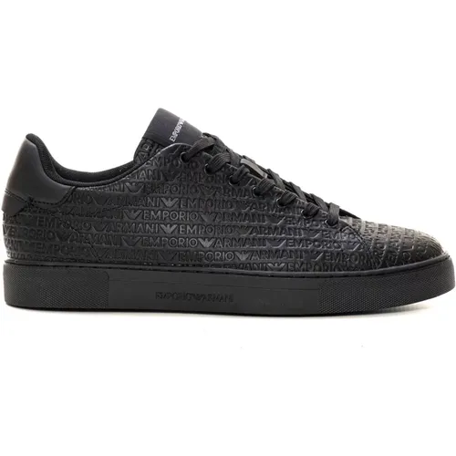 Logo Sneakers mit Herausnehmbarer Innensohle , Herren, Größe: 41 EU - Emporio Armani - Modalova