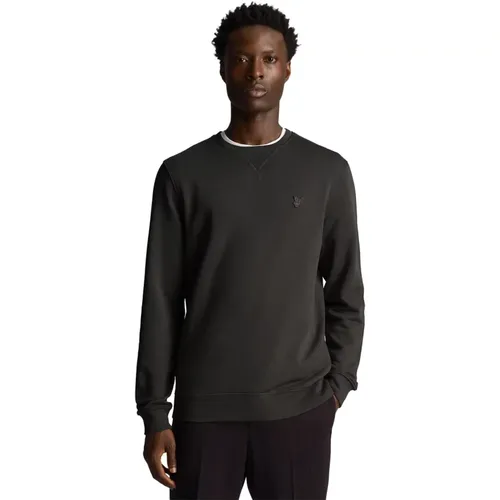 Tonal Eagle Crew Neck Sweatshirt , Herren, Größe: L - Lyle & Scott - Modalova