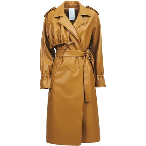 Stylish Vegan Trench Coat , female, Sizes: S - THEMOIRè - Modalova