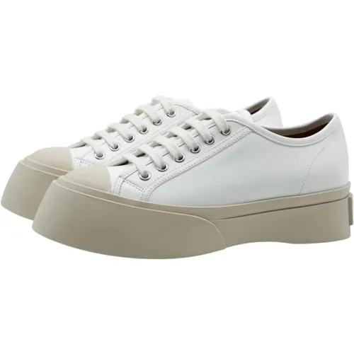 Leather Platform Sneakers , female, Sizes: 8 UK - Marni - Modalova