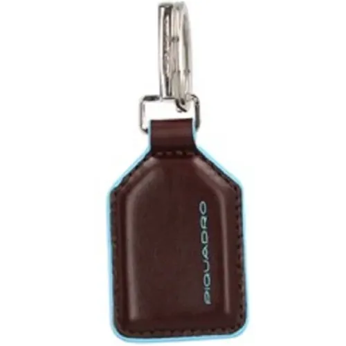 Dark Keychain with Carabiner , male, Sizes: ONE SIZE - Piquadro - Modalova