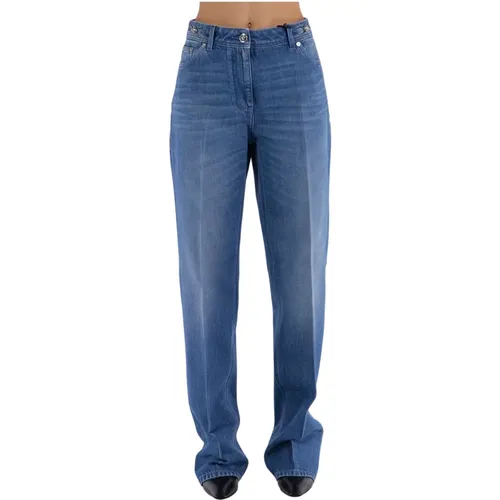 Stone Wash Denim Jeans , Damen, Größe: W28 - Versace - Modalova