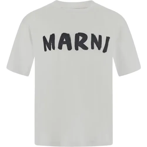 Graffiti Logo T-Shirt , female, Sizes: 3XS, XS, 2XS - Marni - Modalova