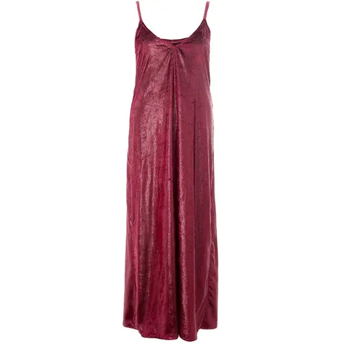 Elegant Bordeaux Polyester Dress , female, Sizes: XS - Lardini - Modalova