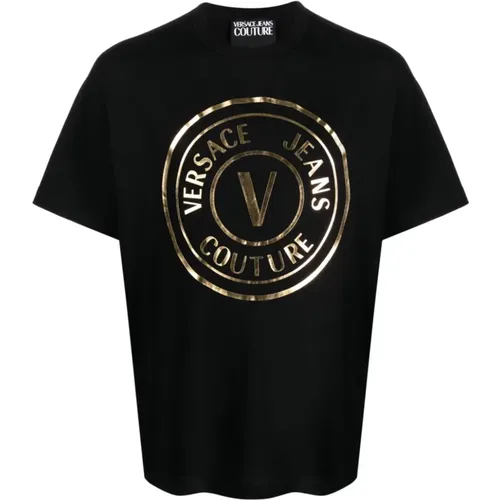 Logo T-shirt , male, Sizes: L, S, M, XL - Versace Jeans Couture - Modalova