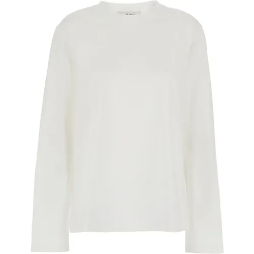 Weißer Pullover Langarm T-Shirt , Damen, Größe: L - Róhe - Modalova