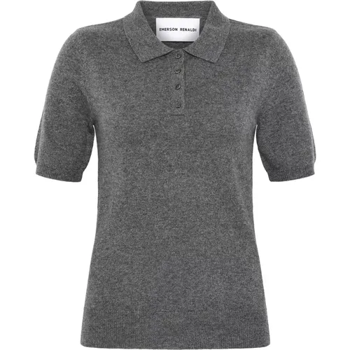 Kaschmir Polo Shirt Dunkelgrau - Emerson Renaldi - Modalova