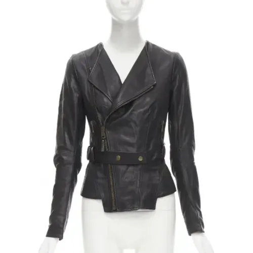 Pre-owned Leather outerwear , female, Sizes: S - Balenciaga Vintage - Modalova