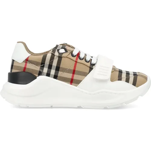 Check Sneakers Archiv Beige , Herren, Größe: 41 EU - Burberry - Modalova