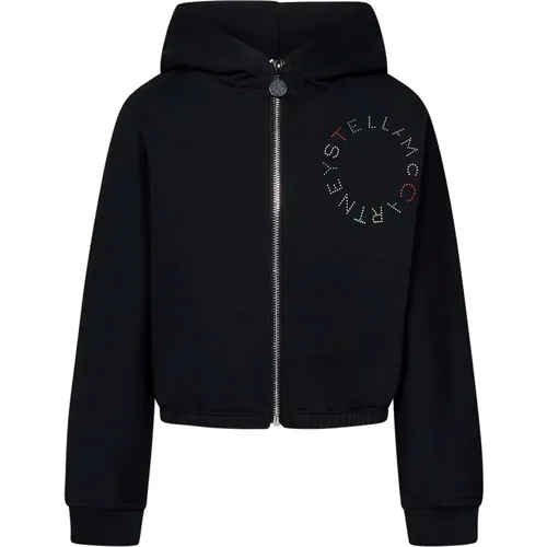 Schwarzer Baumwollhoodie mit Logo - Stella Mccartney - Modalova