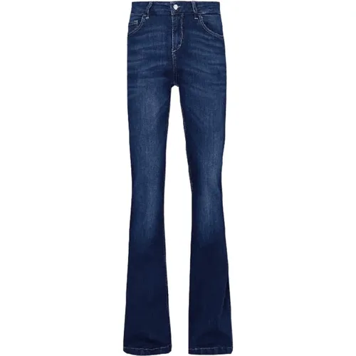 Flare Denim Jeans mit Elastischem Bund , Damen, Größe: W28 - Liu Jo - Modalova