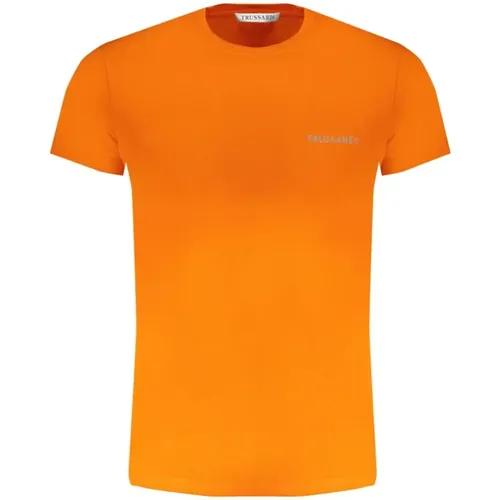 Oranges T-Shirt mit Druck Trussardi - Trussardi - Modalova